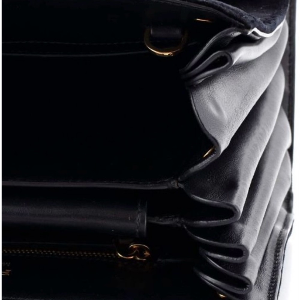 Prada Bibliotheque Tote Velvet and Leather Small Black - Picture 7 of 8